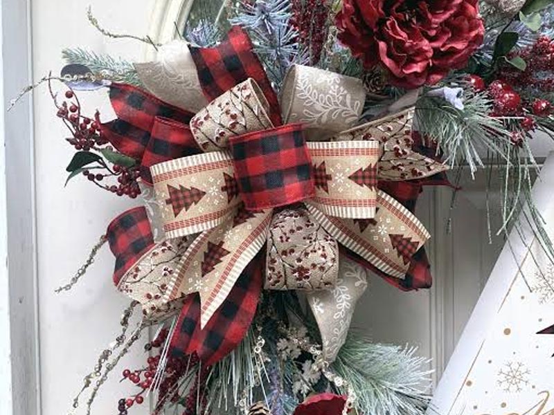 Christmas ribbon bow