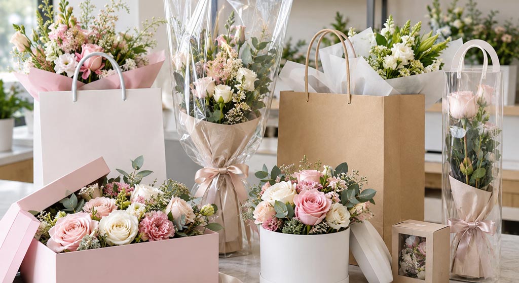 Packaging floral cajas y bolsas