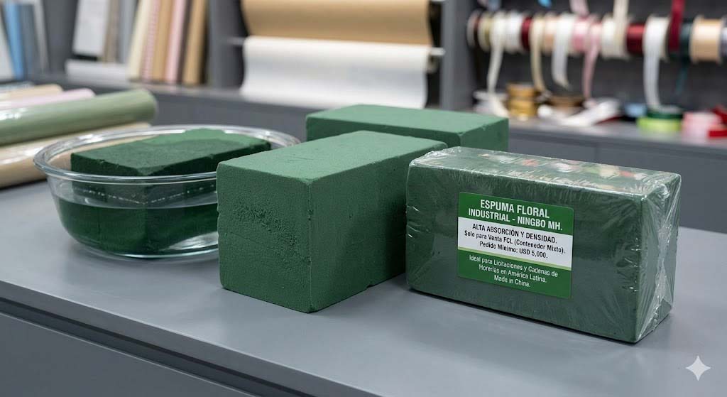 Espuma Floral y Conservación MH Bloques de espuma floral de alta densidad y rápida absorción para arreglos de florerías de Ningbo MH