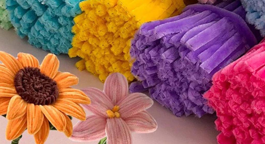Bolsas y Accesorios para Florerías MH Alambres de chenille limpiapipas de múltiples colores para manualidades y arreglos florales de Ningbo MH