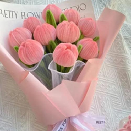 Flores hechas con limpiapipas chenille