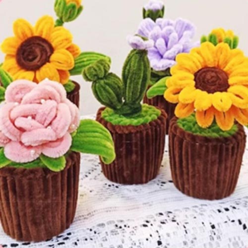 Ramo de flores chenille
