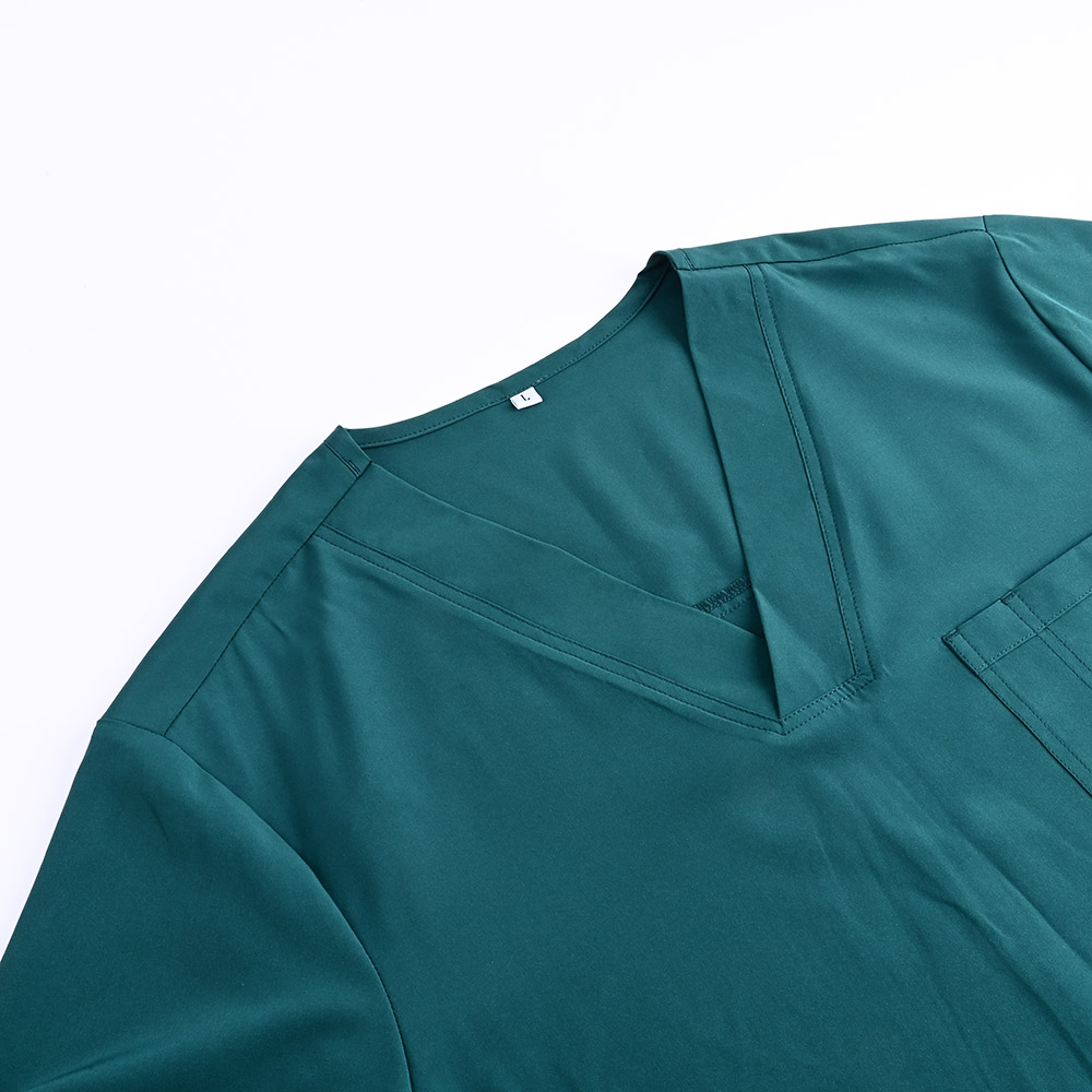 Cuello V del uniforme médico unisex