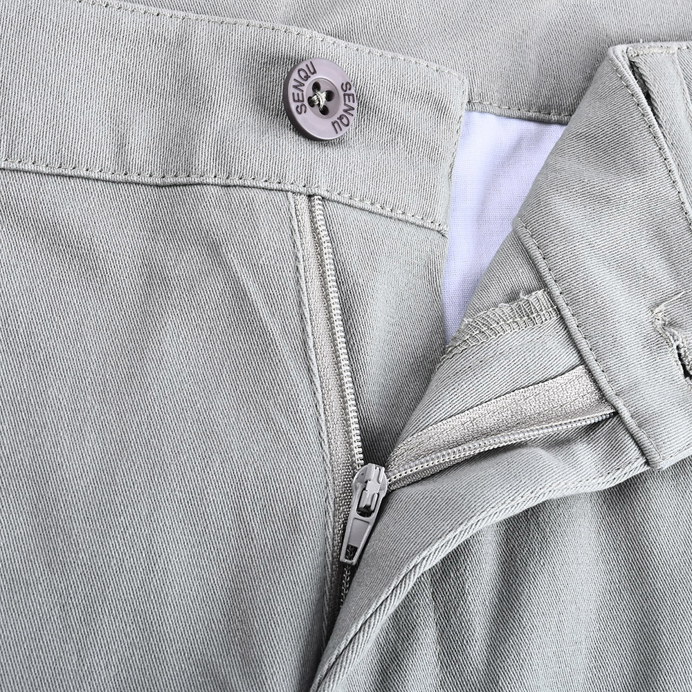 Cierre de la bragueta del pantalón de trabajo para hombre