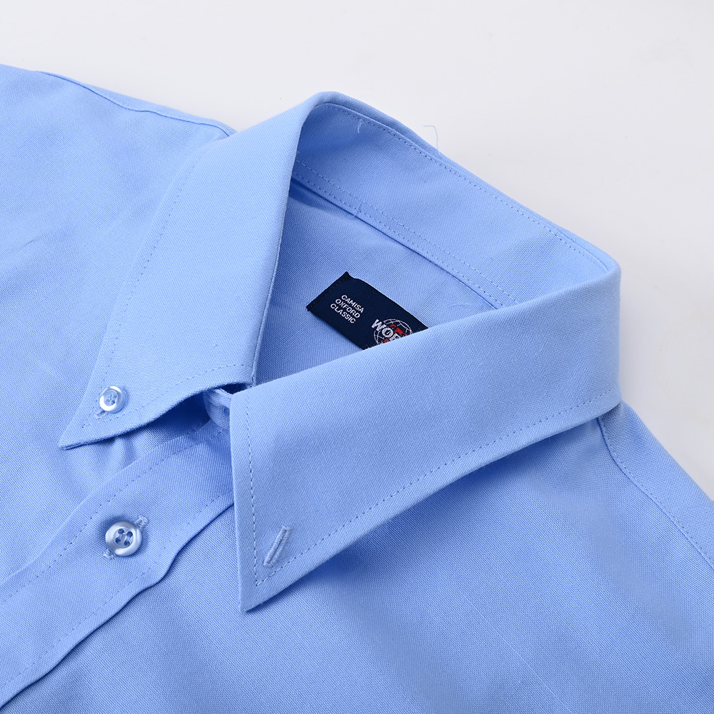 Camisa de Trabajo Manga Larga con Cuello Abotonado