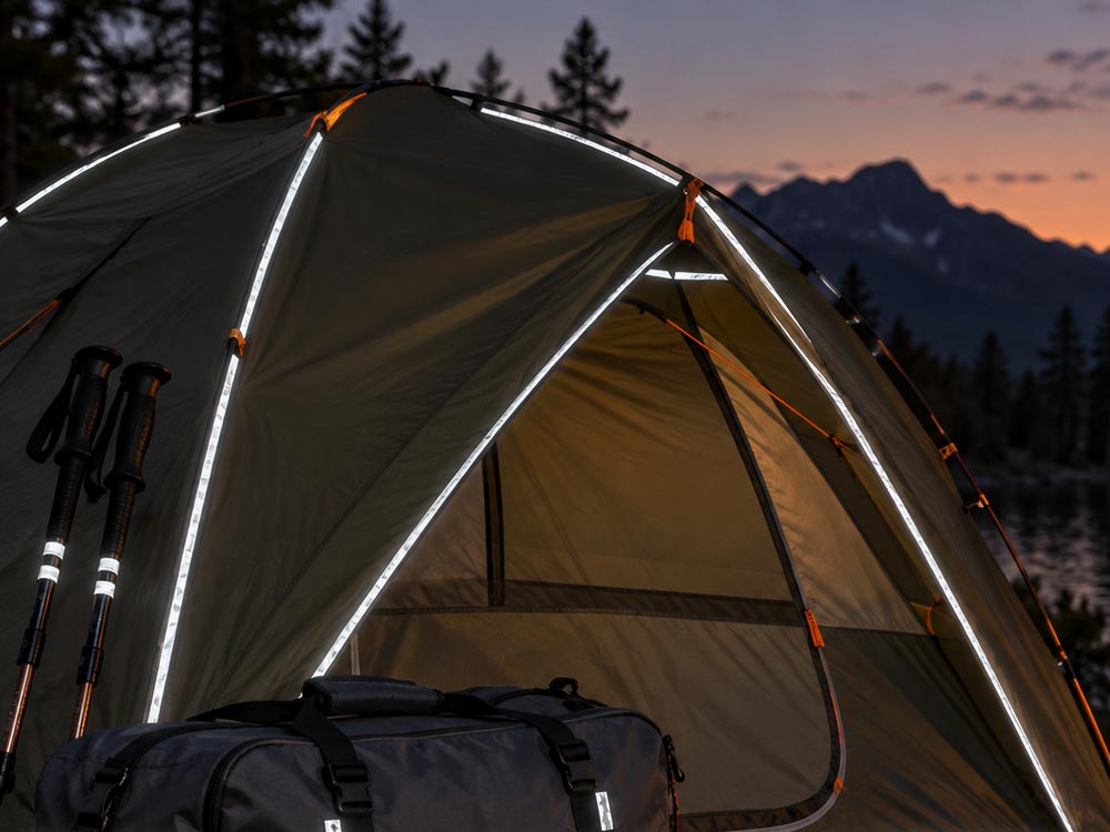 cinta reflectiva equipo camping
