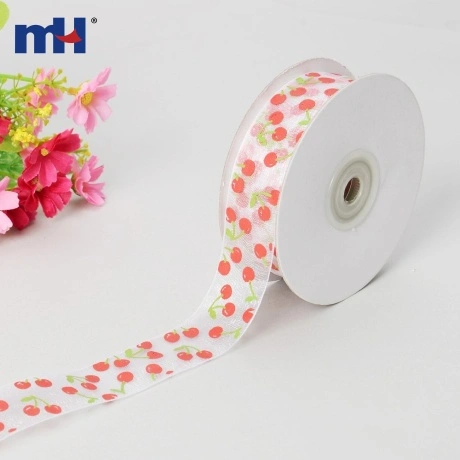 Listón de organza impresa